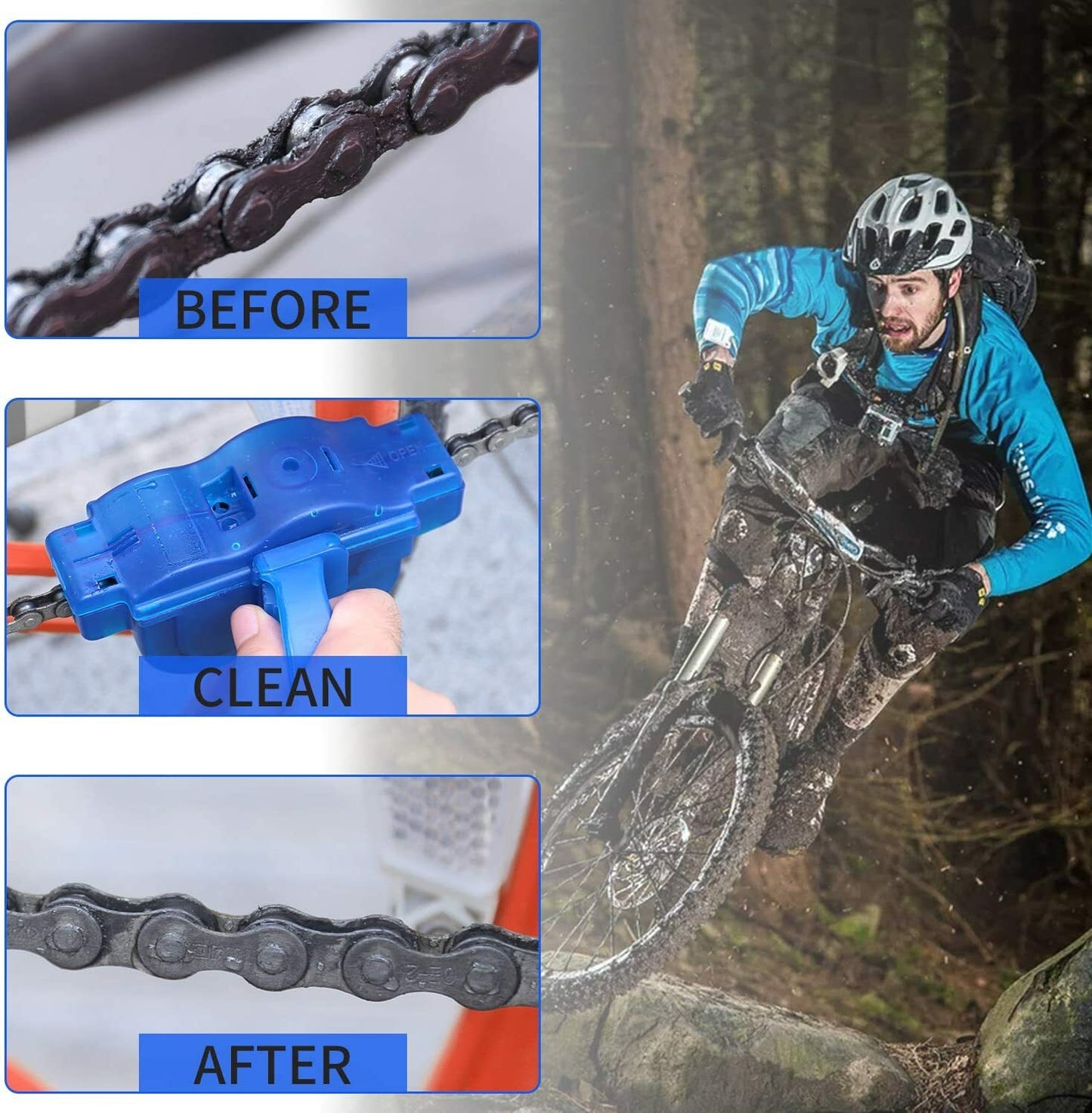 4PCS Bike Chain Cleaner Kit