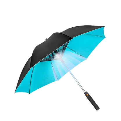 3-In-1 Sun Umbrella with Fan Misting Portable Fan Cooling Umbrella Summer Cooler for Outdoor Beach Outdoor Spray Fan Umbrella