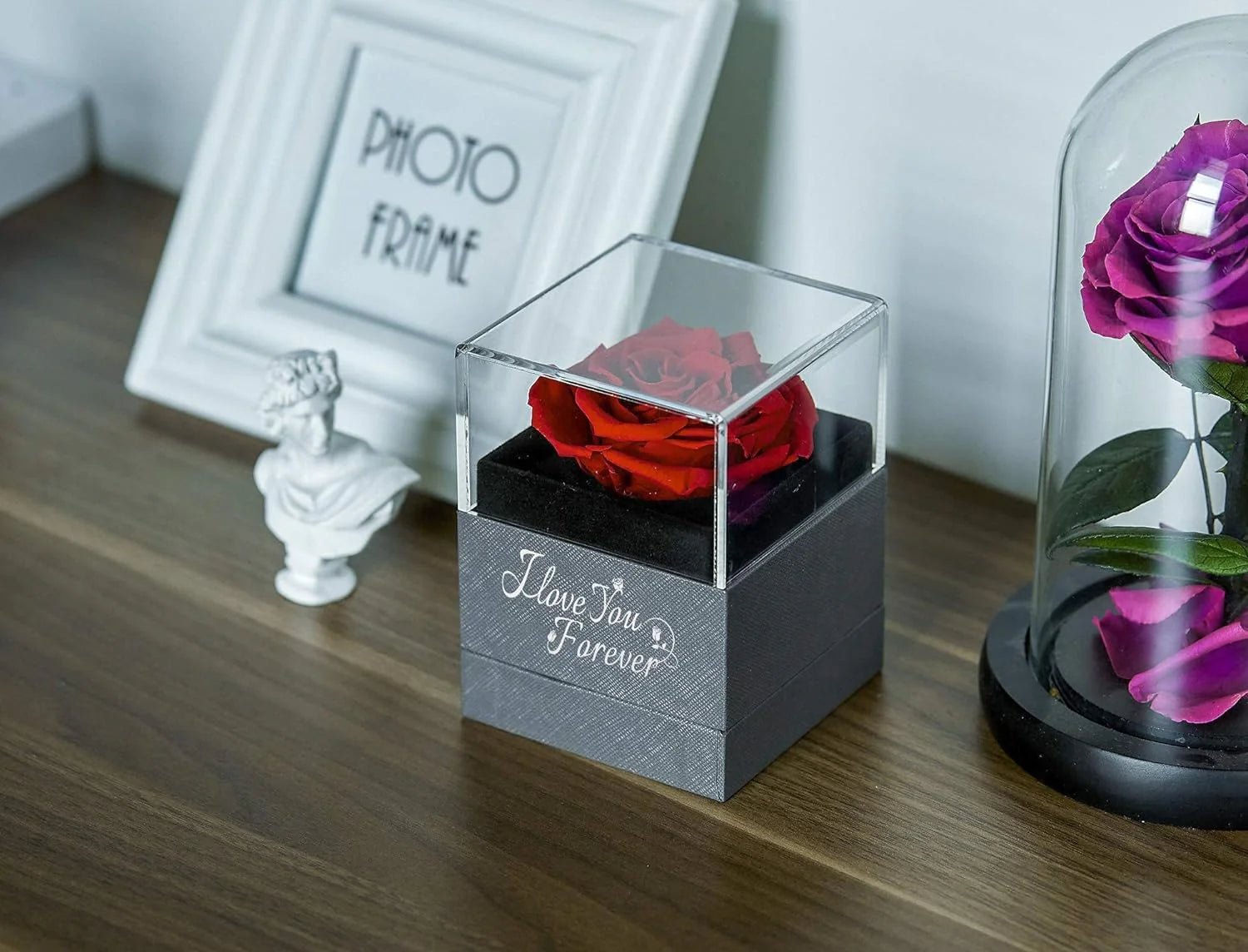 Rose with "I Love You" Necklace