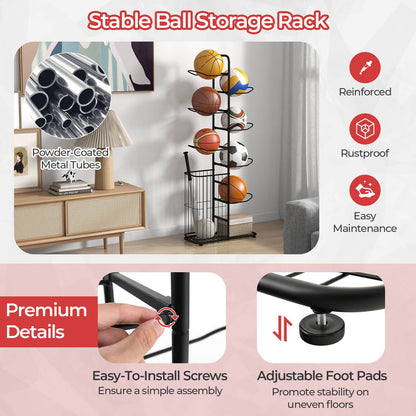 7-Tier Ball Storage Rack