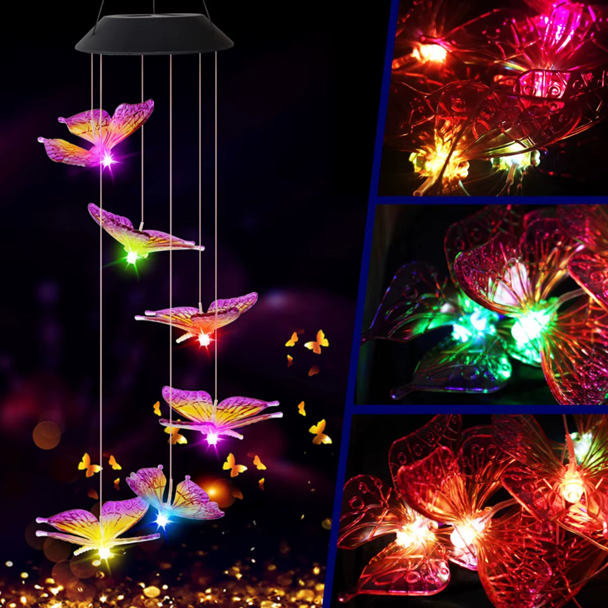 Butterfly Solar Wind Chime 
