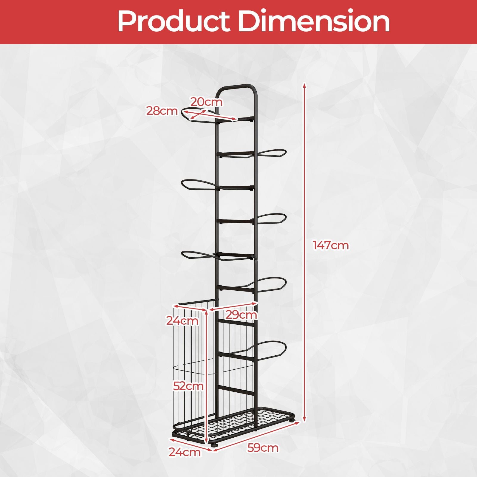 7-Tier Ball Storage Rack