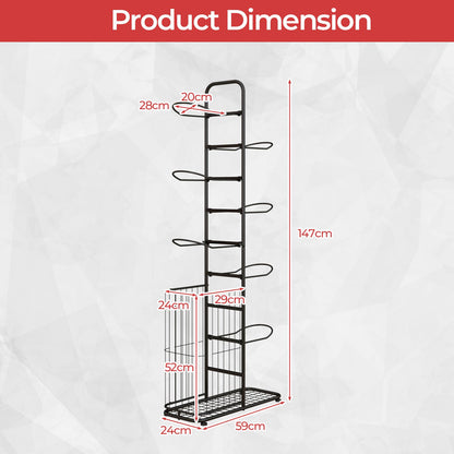 7-Tier Ball Storage Rack