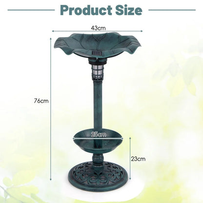 Solar-Powered Bird Bath and Feeder