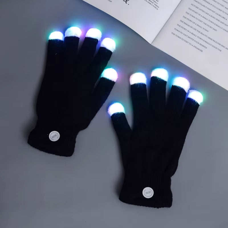  Party LED Rave Flashing Gloves 