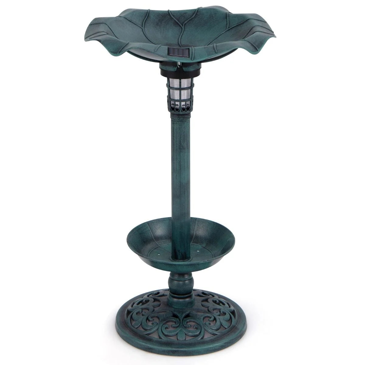 Solar-Powered Bird Bath and Feeder