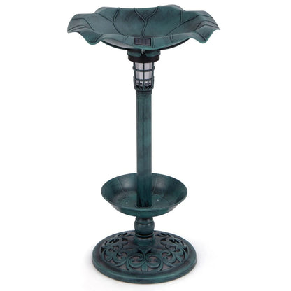 Solar-Powered Bird Bath and Feeder