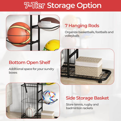 7-Tier Ball Storage Rack