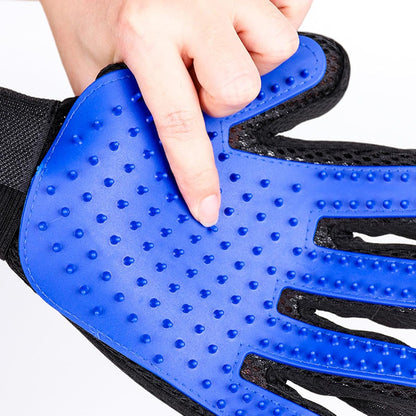 1 Piece Dog Washing Gloves(New 180 Pins), Pet Grooming Glove, Dog Brush Glove, Cat Mittens for Grooming, Furniture Pet Hair Remover Mitt, Pet Massage Glove for Cat Dog Horse Rabbit Animal-Right Hand