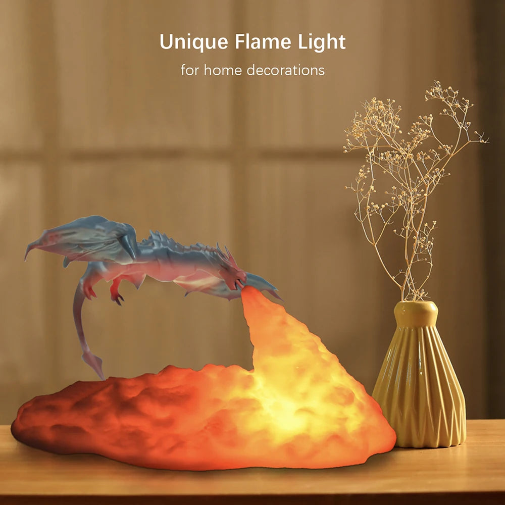 3D Printed Fire Dragon Light