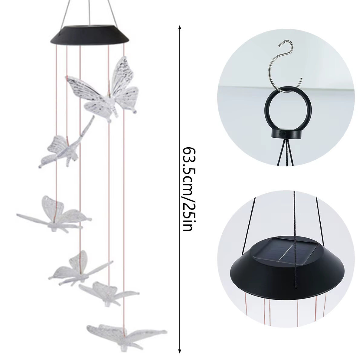 Butterfly Solar Wind Chime 