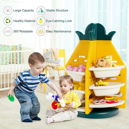 Pineapple 360° Rotation Toy Storage 