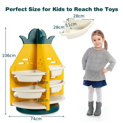 Pineapple 360° Rotation Toy Storage 
