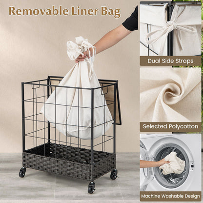  Rattan Laundry Hamper 130L