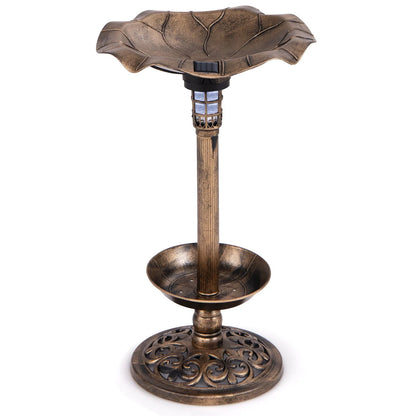 Solar-Powered Bird Bath and Feeder