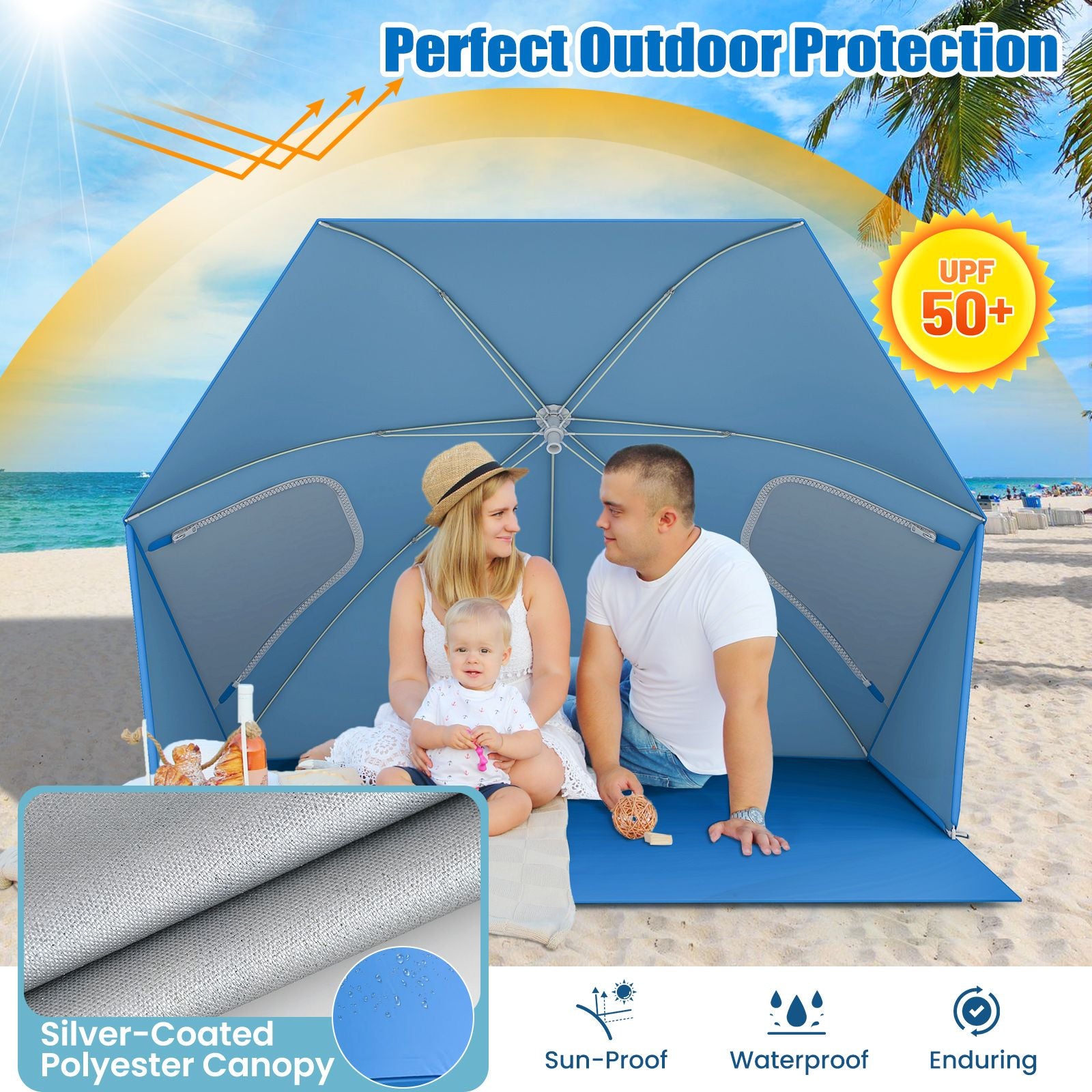 2-In-1 Convertible Beach Tent