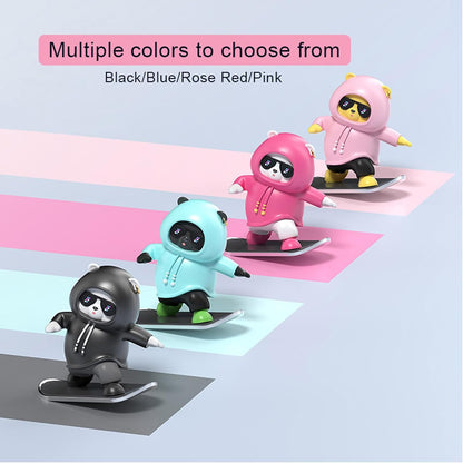 Car Dashboard Decor-Skateboarding Bear Cute Funny Car Accessories for Men Women Dashboard Ornament for Car Interior (Black)