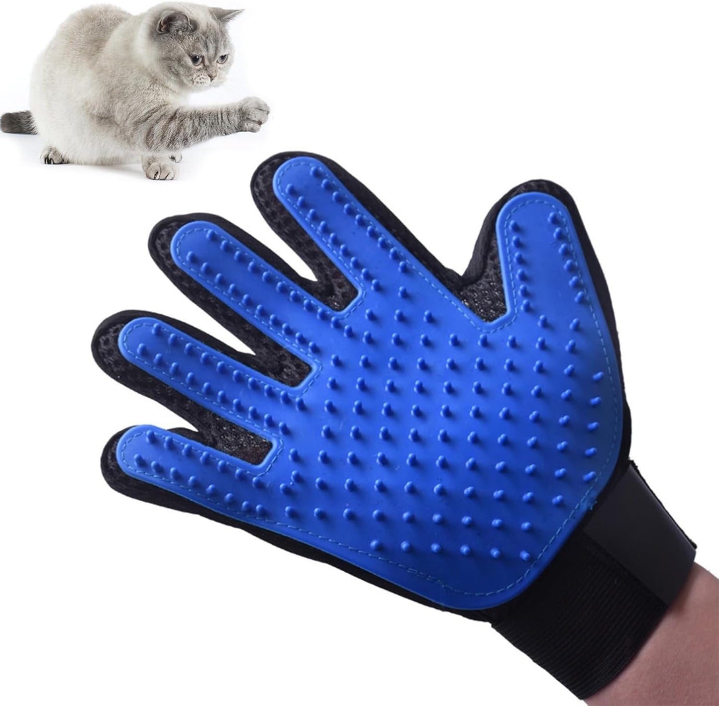 1 Piece Dog Washing Gloves(New 180 Pins), Pet Grooming Glove, Dog Brush Glove, Cat Mittens for Grooming, Furniture Pet Hair Remover Mitt, Pet Massage Glove for Cat Dog Horse Rabbit Animal-Right Hand