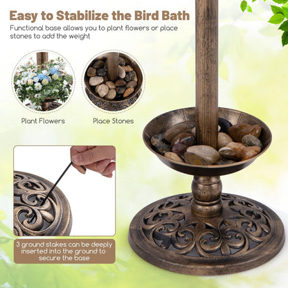 Solar-Powered Bird Bath and Feeder