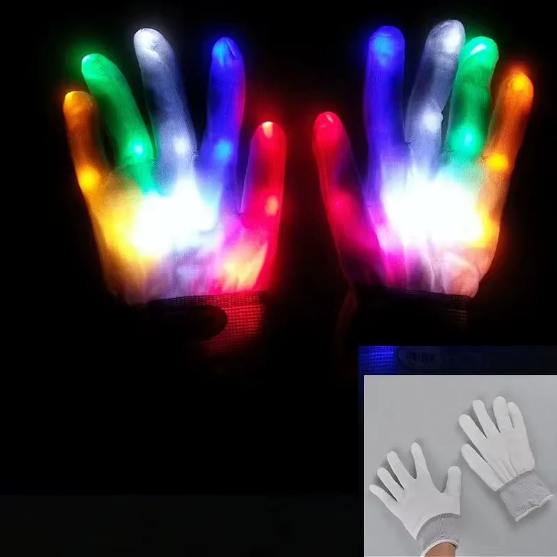  Party LED Rave Flashing Gloves 
