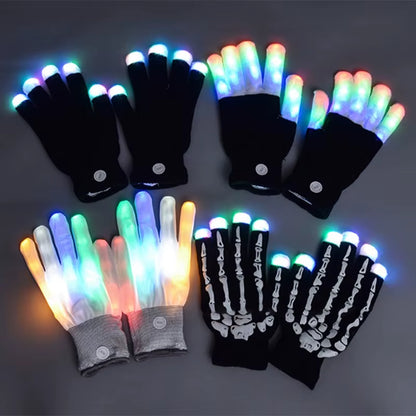  Party LED Rave Flashing Gloves 