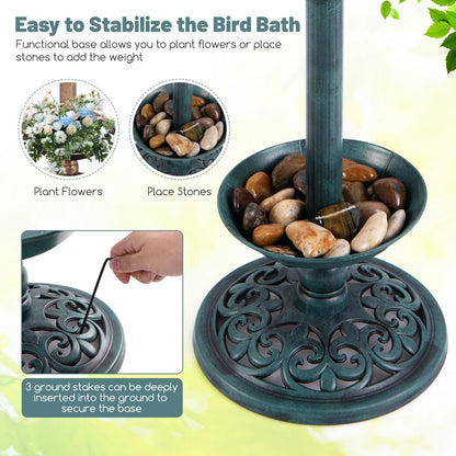 Solar-Powered Bird Bath and Feeder