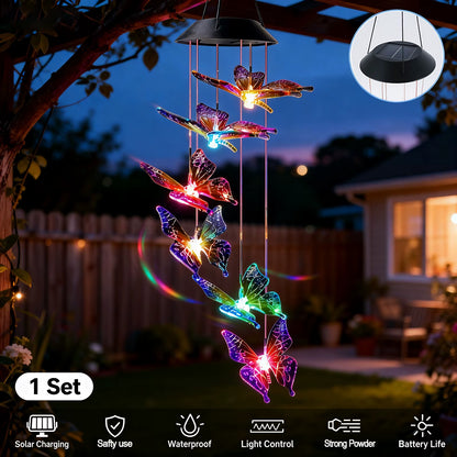Butterfly Solar Wind Chime 