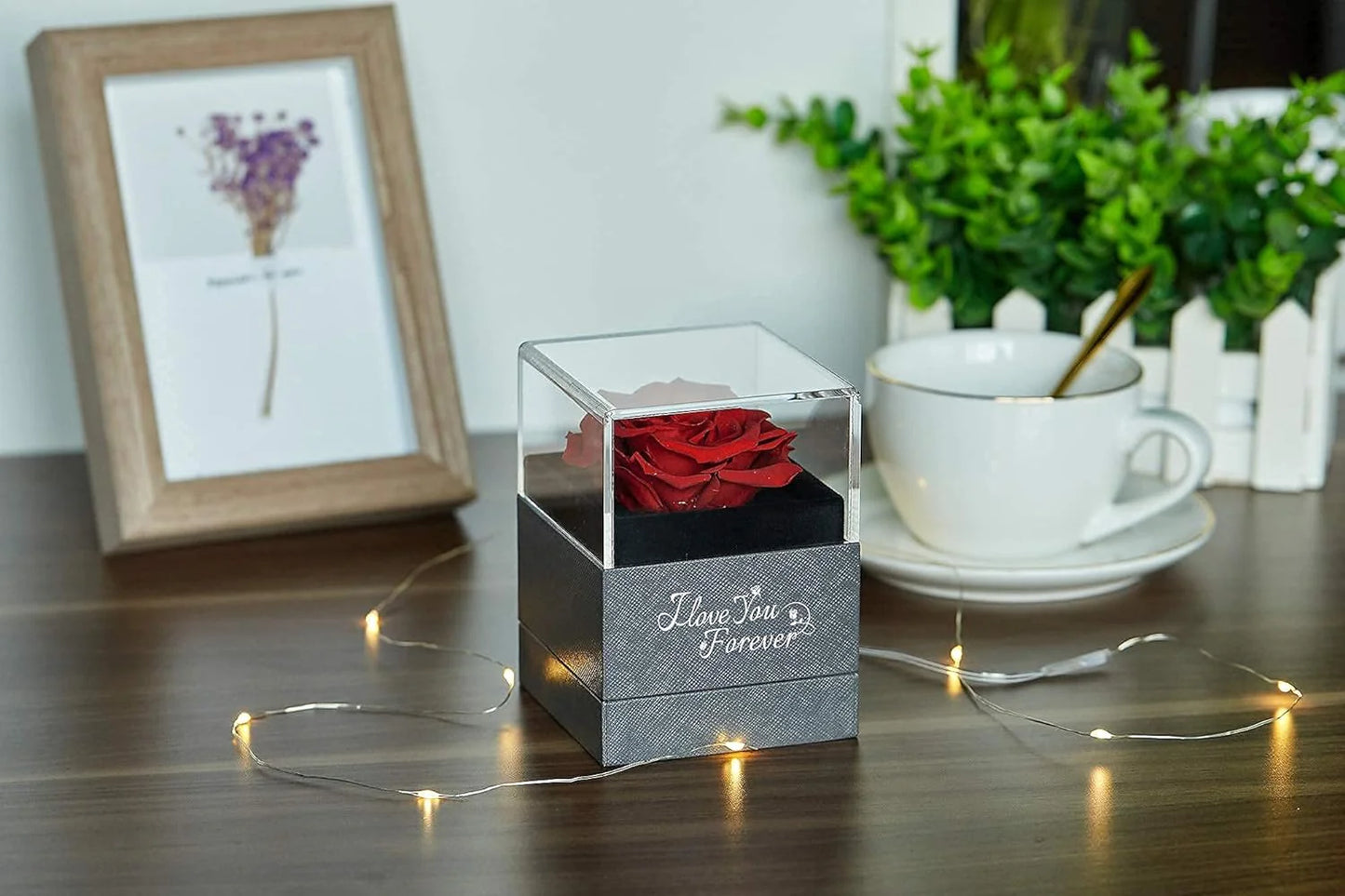 Rose with "I Love You" Necklace