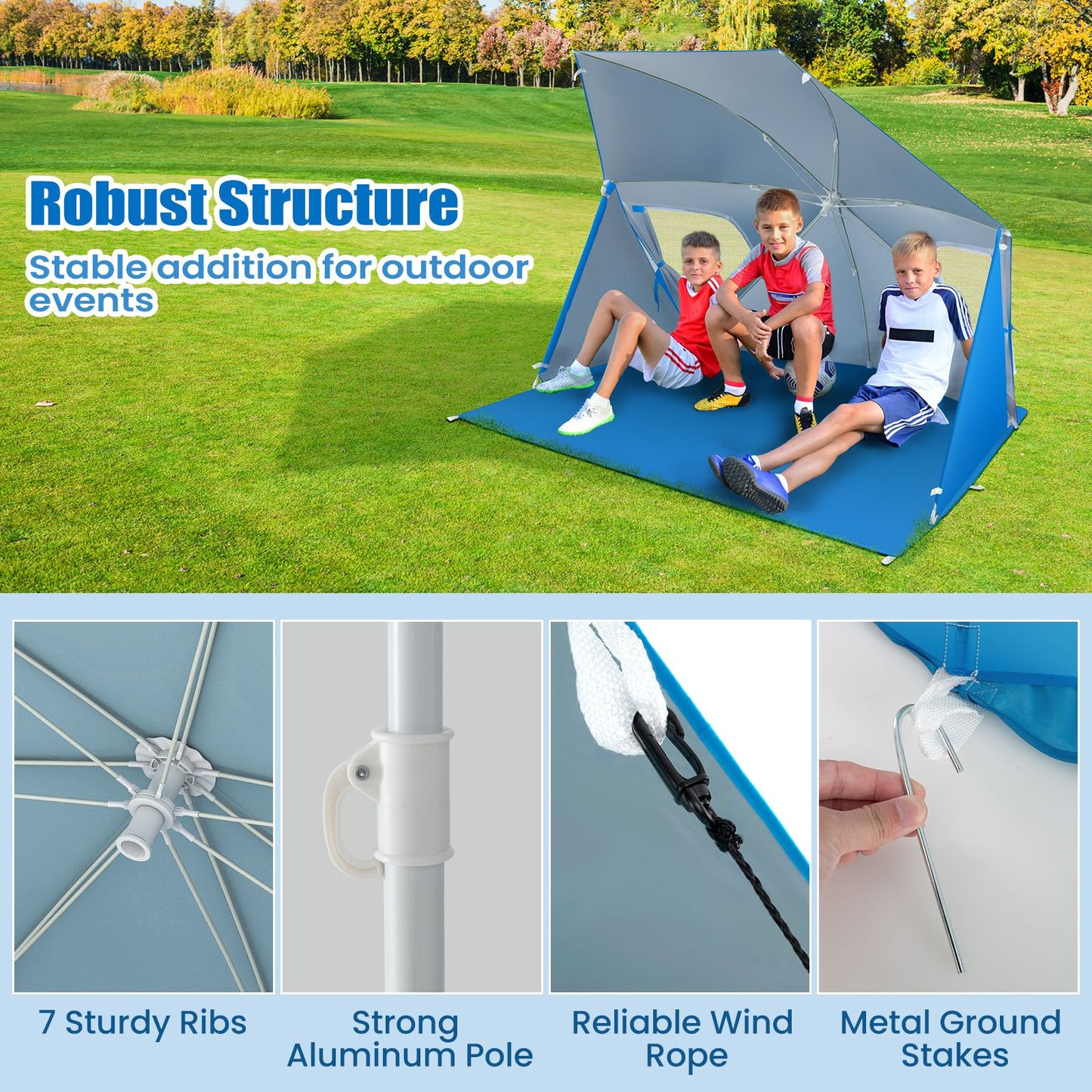 2-In-1 Convertible Beach Tent