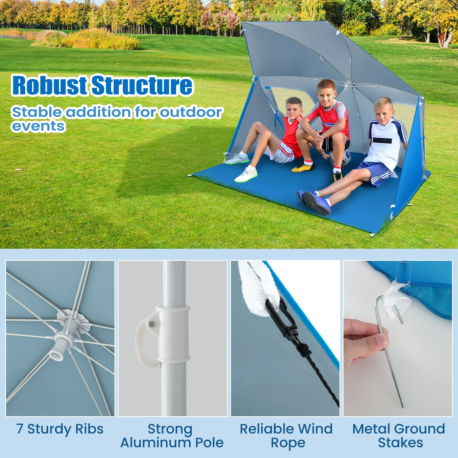 2-In-1 Convertible Beach Tent