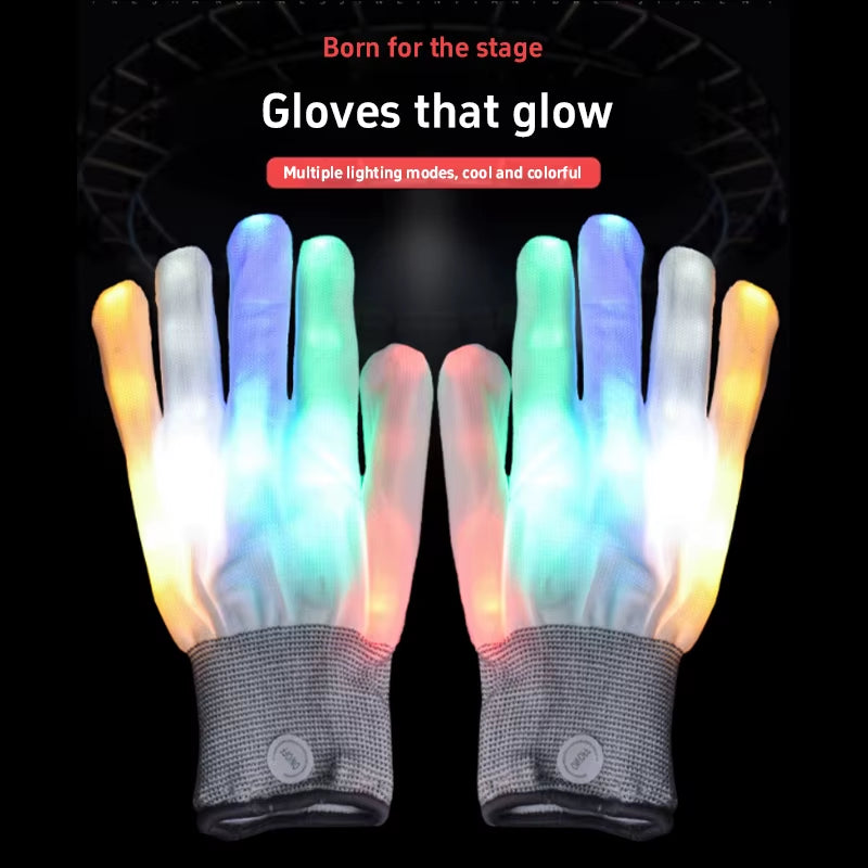  Party LED Rave Flashing Gloves 