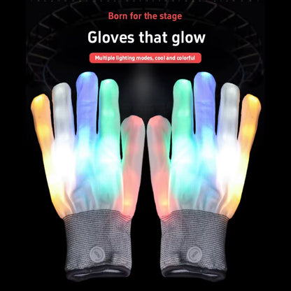  Party LED Rave Flashing Gloves 