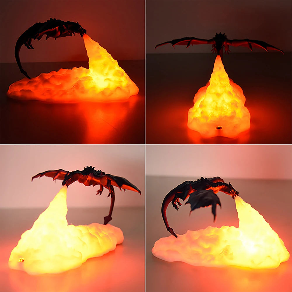 3D Printed Fire Dragon Light
