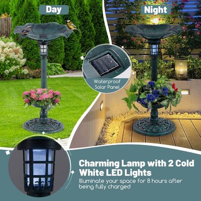 Solar-Powered Bird Bath and Feeder