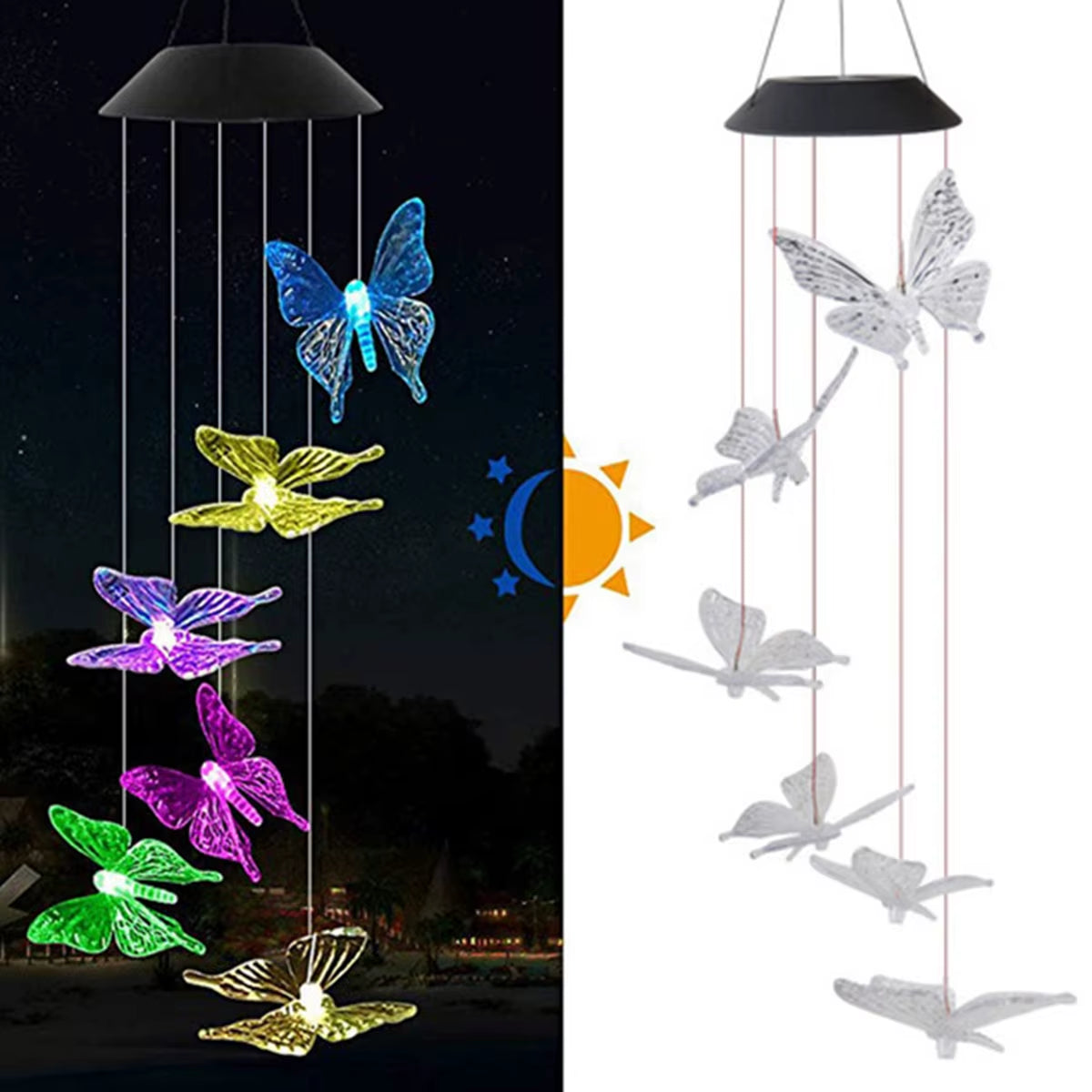 Butterfly Solar Wind Chime 